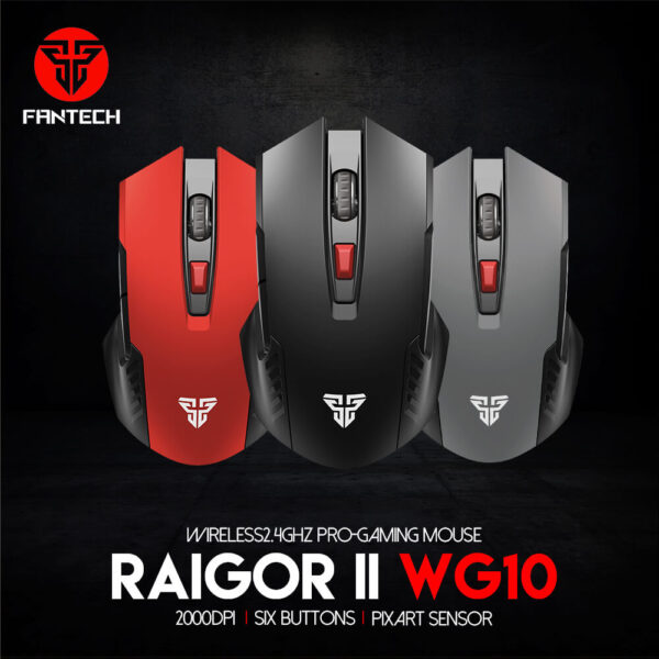 Fantech Raigor II WG10 Mouse Inalámbrico Ruby Red