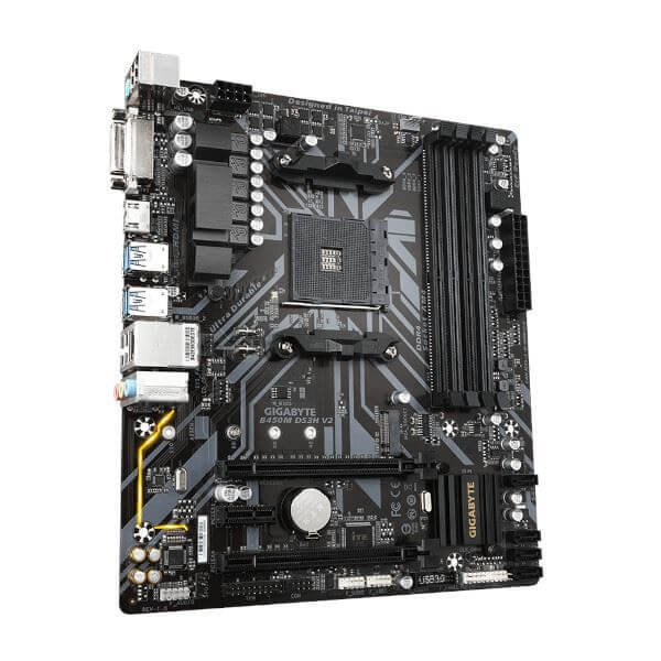 Gigabyte Motherboard AMD Ryzen B450M DS3H V2 Rev 1.0