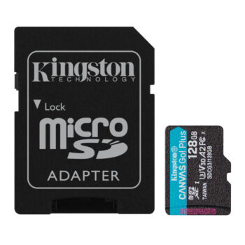 Kingston Tarjeta de Memoria microSD 128GB Canvas GO! Plus SDCG3 V30 GoPRO Nintendo Switch