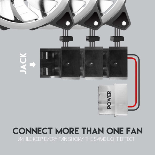 Fantech Ventilador FAN RGB FC-124 Turbine Dual Side Illuminated