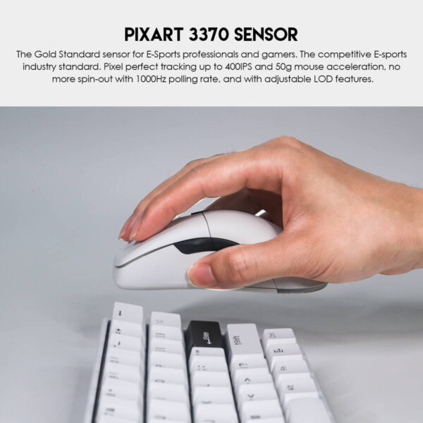 Fantech Mouse Gamer Inalámbrico Profesional HELIOS GO XD5 White Edition