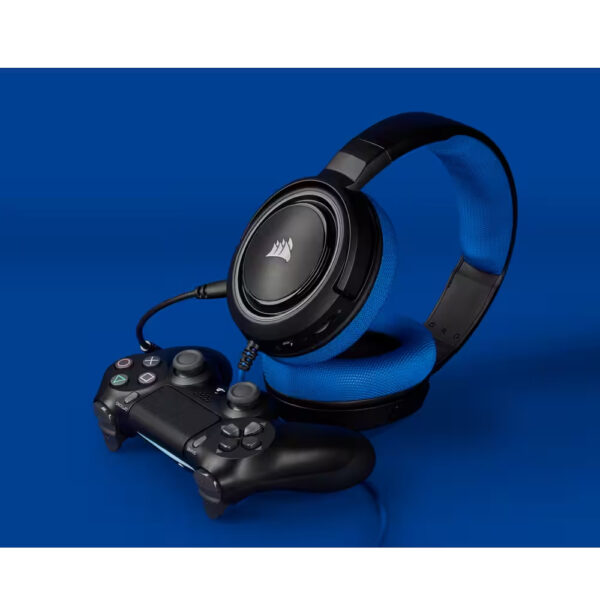 Corsair Audífonos Gamer HEADSET HS35 STEREO BLACK BLUE Multiplataforma PC / MAC / XBOX ONE / XBOX Serie X / PS5 / PS4 / SWITCH