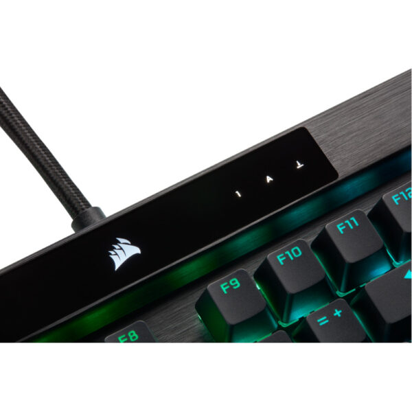 Corsair Teclado Mecánico y ÓPTICO Gamer K100 RGB AXON HYPER PROCESSING — Switches CORSAIR OPX RGB — Black