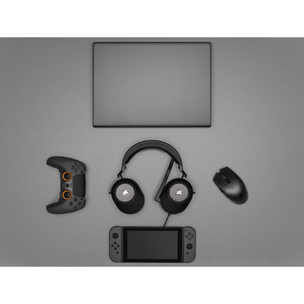 Corsair Audífonos Gamer HS65 Surround 7.1 con cable 3.5mm y USB Carbon PC / PS4 / PS5 / Xbox One / X | S / Mobile