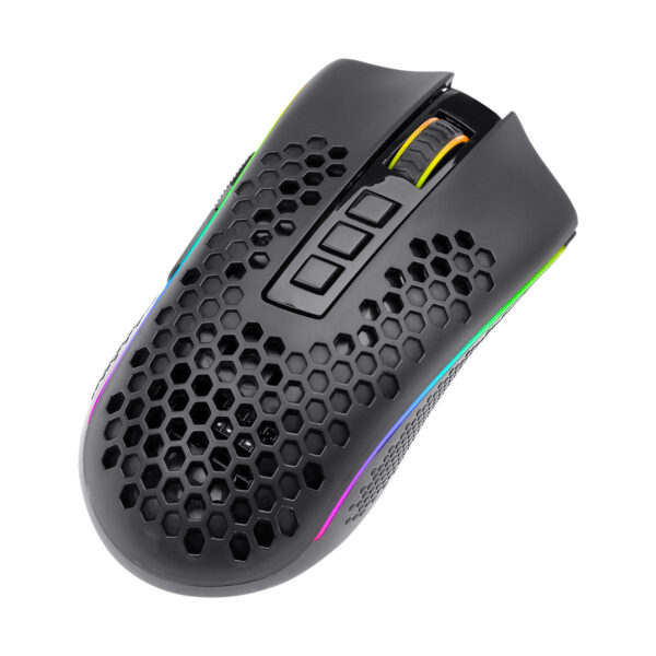 Redragon Mouse Gamer Storm PRO RGB Wireless y Cable BLACK M808-KS