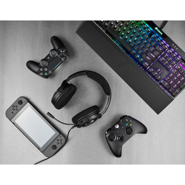 Corsair Audífonos Gamer HEADSET HS35 STEREO BLACK CARBON Multiplataforma PC / MAC / XBOX ONE / XBOX Serie X / PS5 / PS4 / SWITCH
