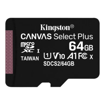 Kingston Memoria microSD CANVAS Select PLUS 64GB SDHC CL10 100MBs
