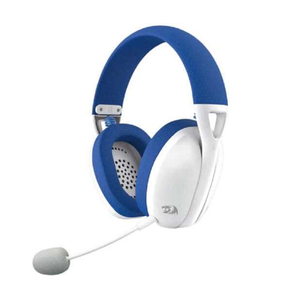 Redragon Audífonos Gamer H848B WHITE-BLUE IRE PRO Bluetooth Wireless 7.1 Surround 40MM Drivers Detachable Microphone PC/PS5/4/3/Switch/Mobile