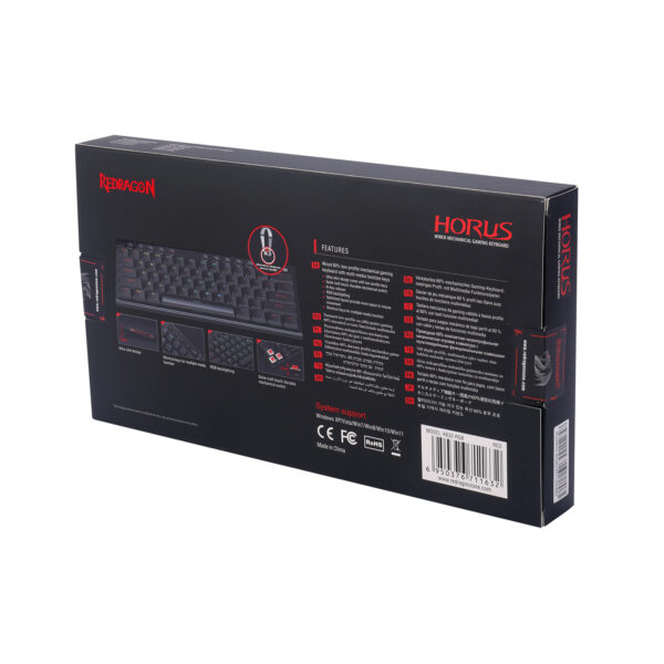 Redragon Teclado Gamer Mecánico HORUS MINI PRO K632 RGB WIRELESS BT/USB
