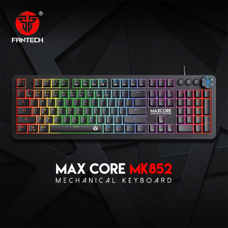 Max Core Keyboard Fantech Teclado Mecánico Gamer MAX CORE MK852 Full Keyboard Black ...