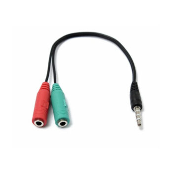 ETCHILE Adaptador 3.5mm Plugs Micrófono y Audio a MIC-AUD combinado Plug para Playstation / Consolas / Notebook 10cms