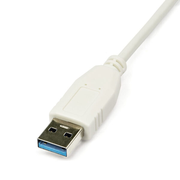 Startech Adaptador Tarjeta de Red Externa NIC USB 3.0 a 1 Puerto Gigabit Ethernet 1Gbps RJ45 USB A Blanco (USB A ETH)