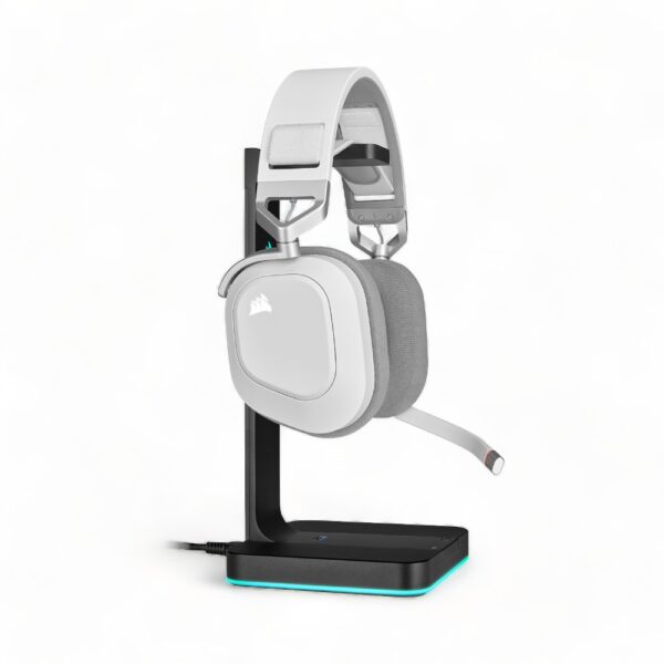 Corsair Audífonos Gamer HEADSET PREMIUM HS80 RGB WIRELESS SURROUND 7.1 WHITE