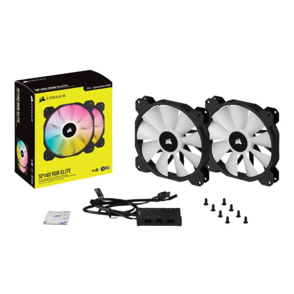 Corsair Kit De Ventiladores ICUE SP140 RGB ELITE Performance Dual Fan Kit - Imagen 6