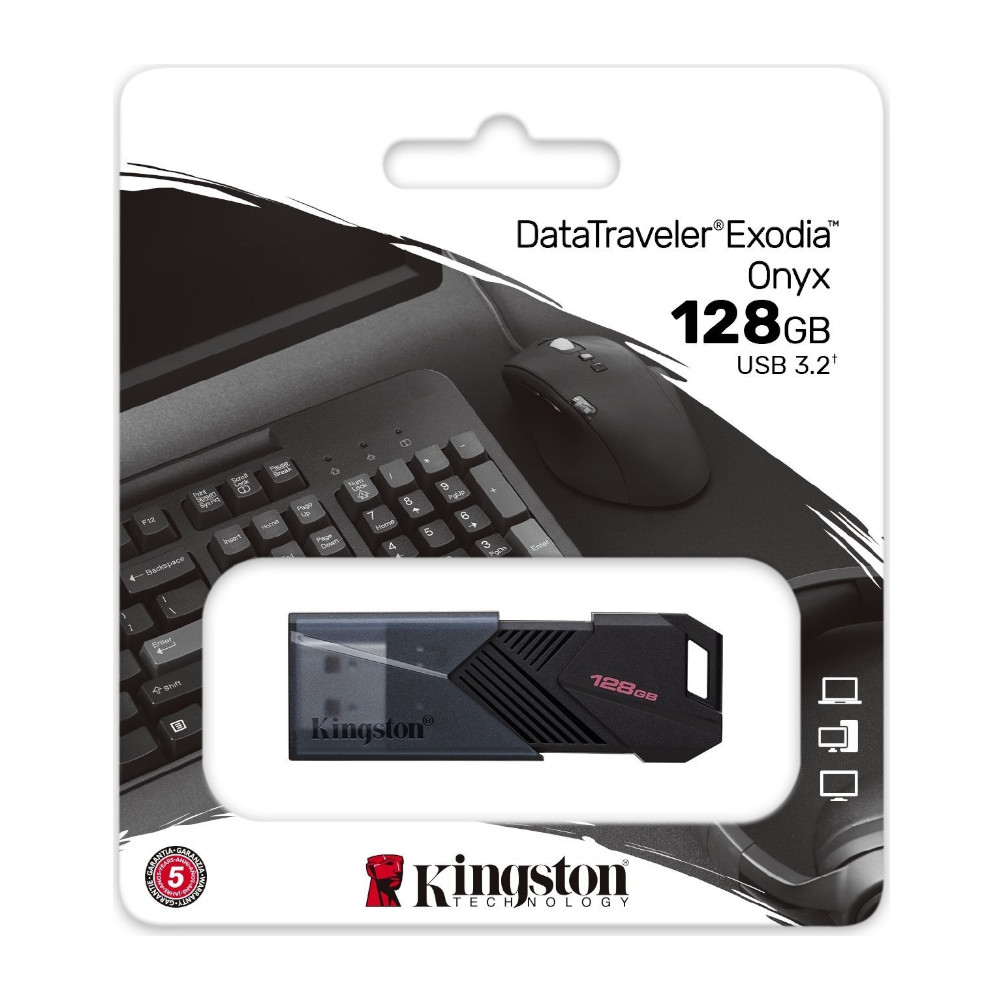 Kingston Pendrive DATATRAVELER EXODIA ONYX KN3-478 128GB PORTABLE USB 3.2 GEN 1