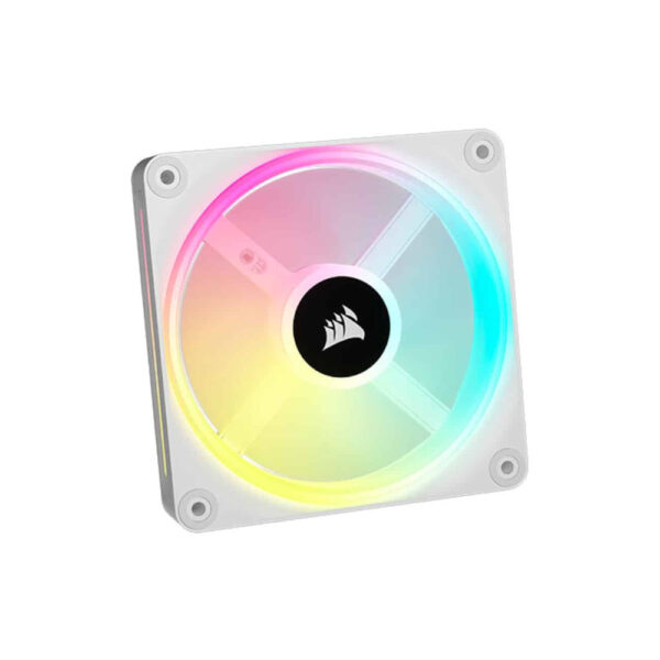 Corsair Kit de inicio de ventiladores PWM para PC iCUE LINK QX120 RGB de 120 mm con iCUE LINK System Hub White