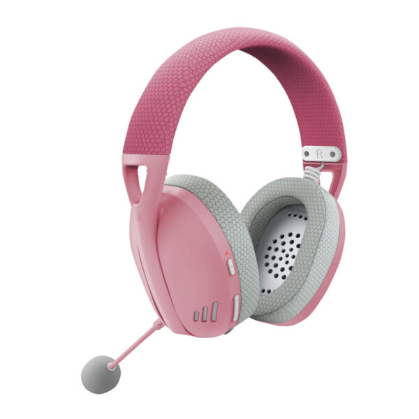 Redragon Audífonos Gamer H848-PK PINK-GRAY IRE PRO Bluetooth Wireless 7.1 Surround 40MM Drivers Detachable Microphone PC/PS5/4/3/Switch/Mobile