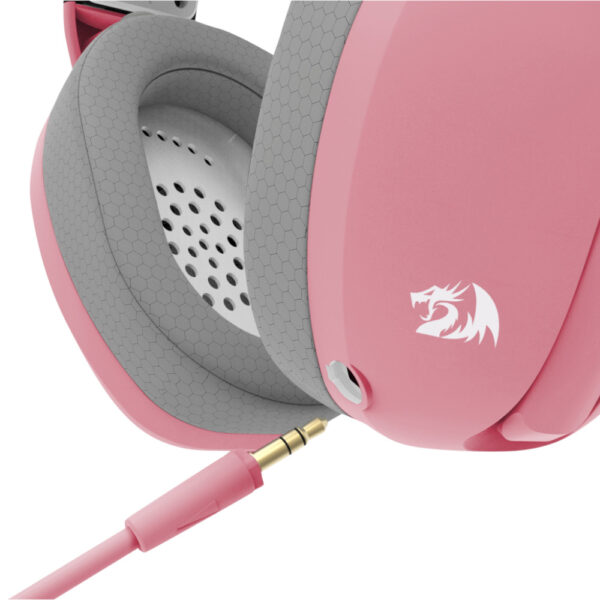 Redragon Audífonos Gamer H848-PK PINK-GRAY IRE PRO Bluetooth Wireless 7.1 Surround 40MM Drivers Detachable Microphone PC/PS5/4/3/Switch/Mobile