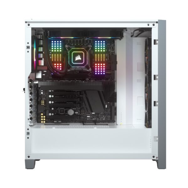 Corsair Gabinete Gamer iCUE 4000X RGB Tempered Glass Mid Tower White