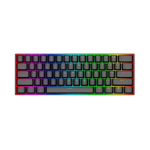 Redragon Teclado Mecánico Gamer DRAGONBORN K630-RGB 60 BLACK Switch Red SP Español