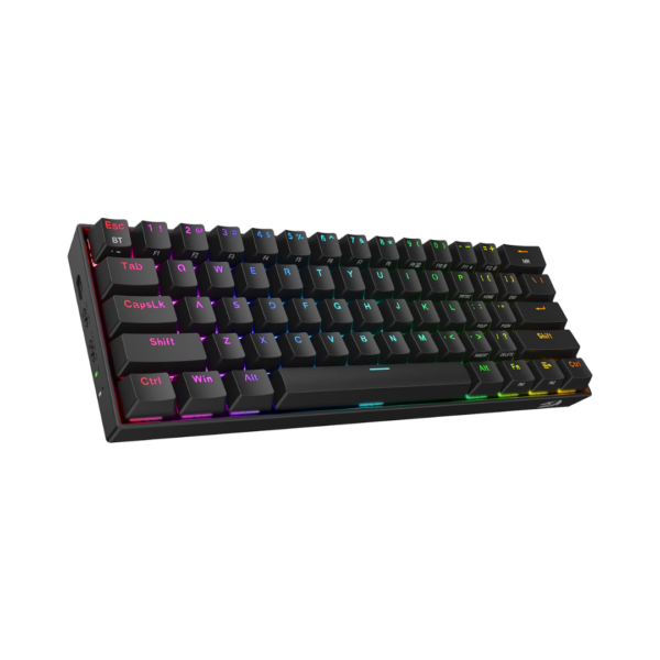 Redragon Teclado Mecánico Gamer DRAGONBORN K630-RGB 60 BLACK Switch Red SP Español - Imagen 2