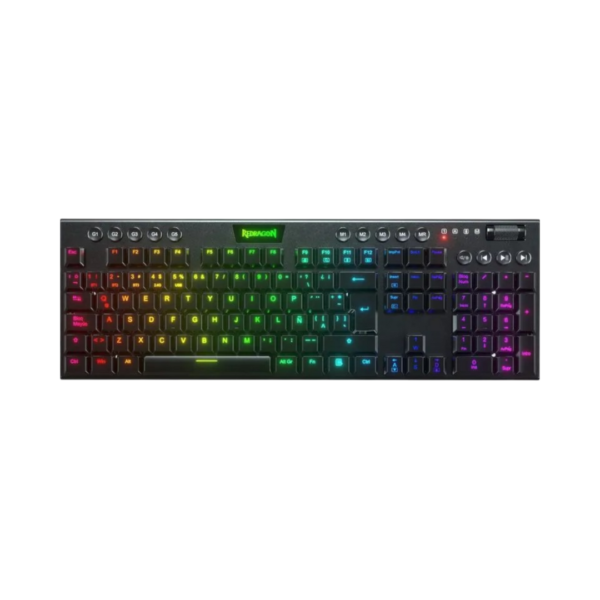 Redragon Teclado Mecánico Gamer HORUS Cable USB K619-RGB Switch Red SP Español Black