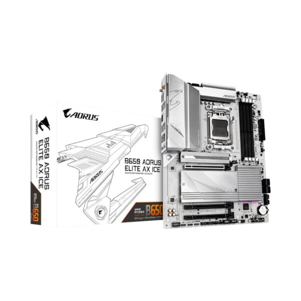 AORUS Placa Madre B650 AORUS ELITE AX ICE AMD RYZEN Socket AM5 DDR5