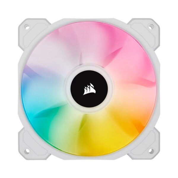 Corsair KIT Ventiladores SP120 RGB ELITE WHITE con Lighting Node Core 3 Fans 120mm - Imagen 2