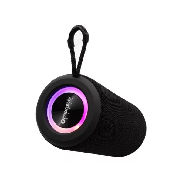 Monster Audio Parlante True Wireless RGB P468N Stereo Manos Libres Negro FM Radio USB C - Imagen 5