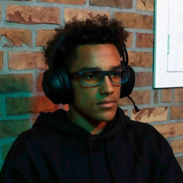 Gunnar Lentes Gaming Cruz Onyx/Teal Amber Bundle (plano) - Imagen 5