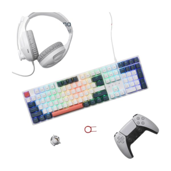 Redragon Teclado Mecánico TRUNDLE 108 Teclas Full Size K668WBO-RGB-RED (ENGLISH LAYOUT) - Imagen 4