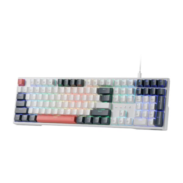 Redragon Teclado Mecánico TRUNDLE 108 Teclas Full Size K668WBO-RGB-RED (ENGLISH LAYOUT) - Imagen 2