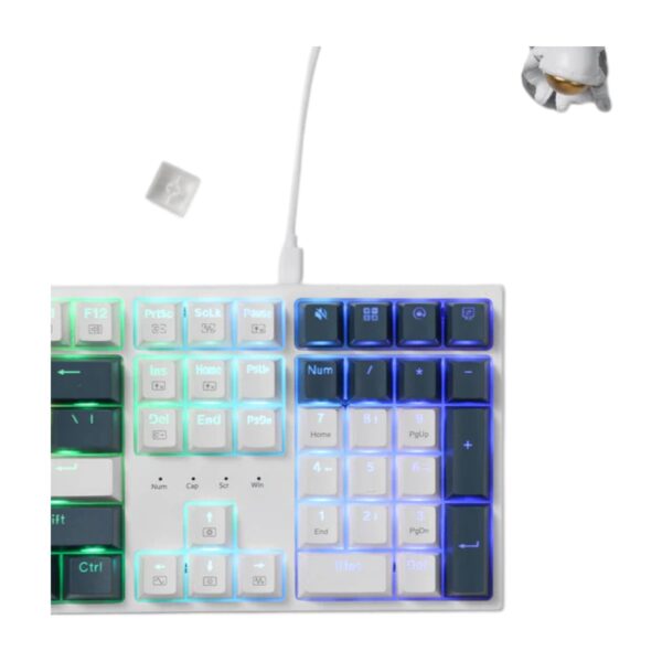 Redragon Teclado Mecánico TRUNDLE 108 Teclas Full Size K668WBO-RGB-RED (ENGLISH LAYOUT) - Imagen 9