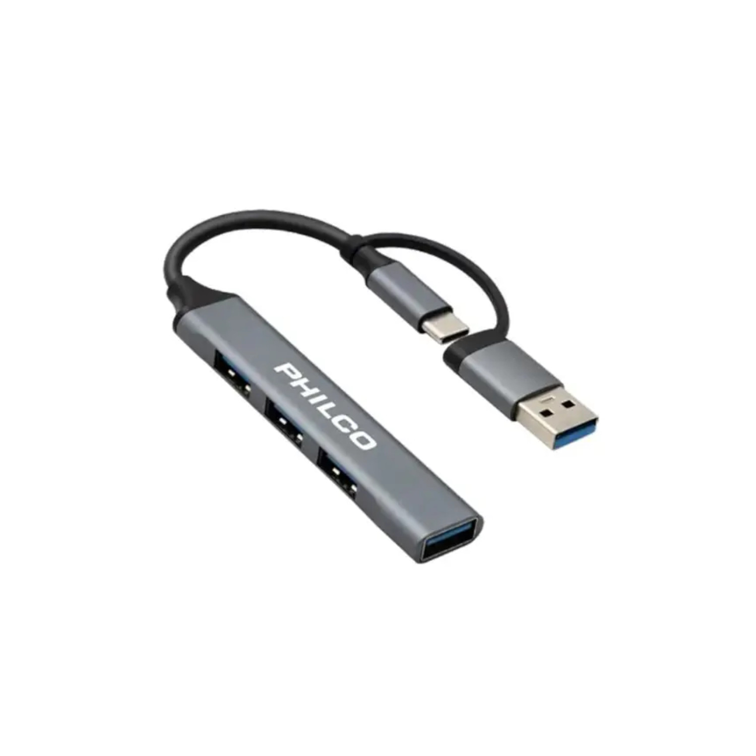 Philco HUB Slim USB-C 4 en 1 USB 3.0 4 puertos