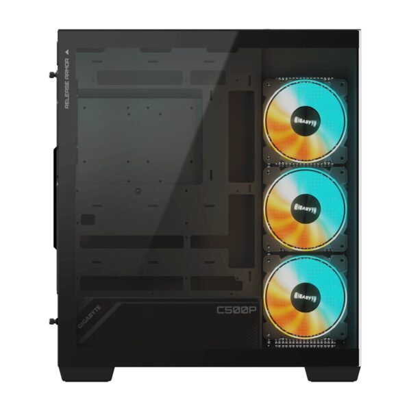 Gigabyte Gabinete C500 PANORAMIC STEALTH Negro 4 ARGB Fans - Imagen 7