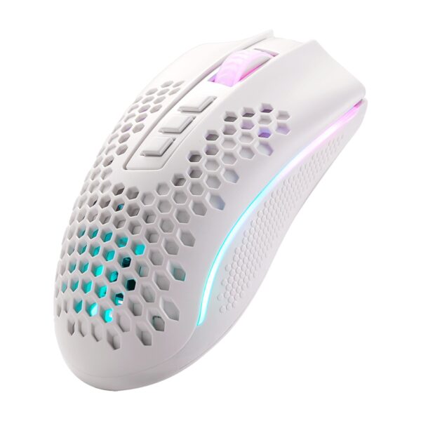 Redragon Mouse Gamer Storm PRO RGB Wireless Y Cable WHITE M808W-KS - Imagen 2
