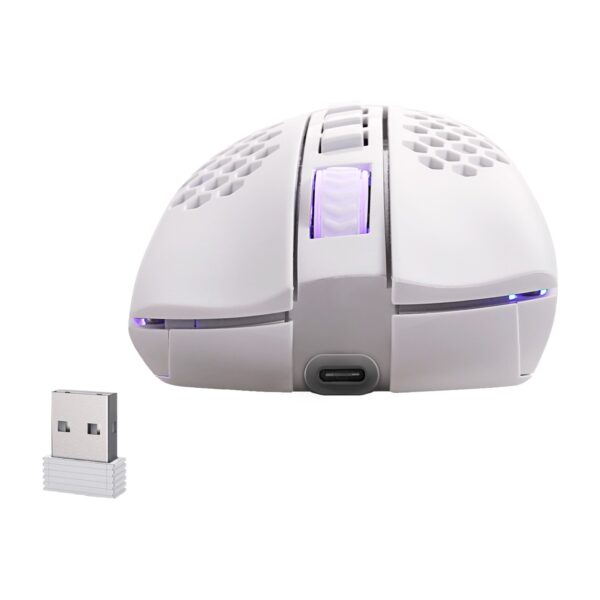 Redragon Mouse Gamer Storm PRO RGB Wireless Y Cable WHITE M808W-KS - Imagen 8