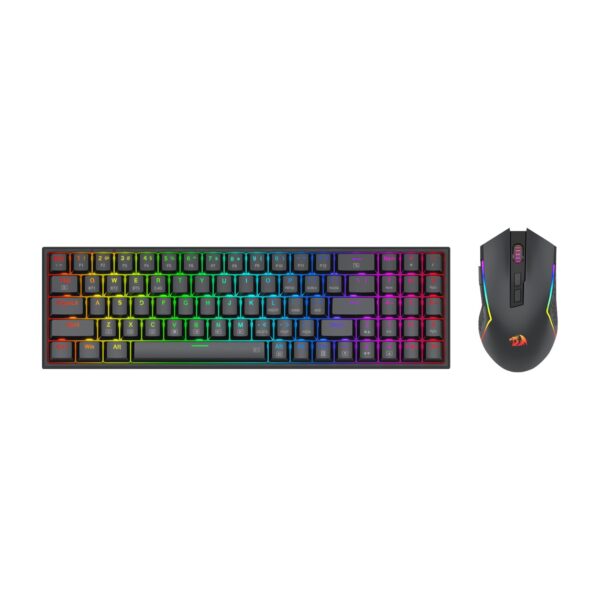 Redragon KIT Combo Teclado y Mouse S136 Wireless 3 Modos de Conexión BT/Wireless/Cable