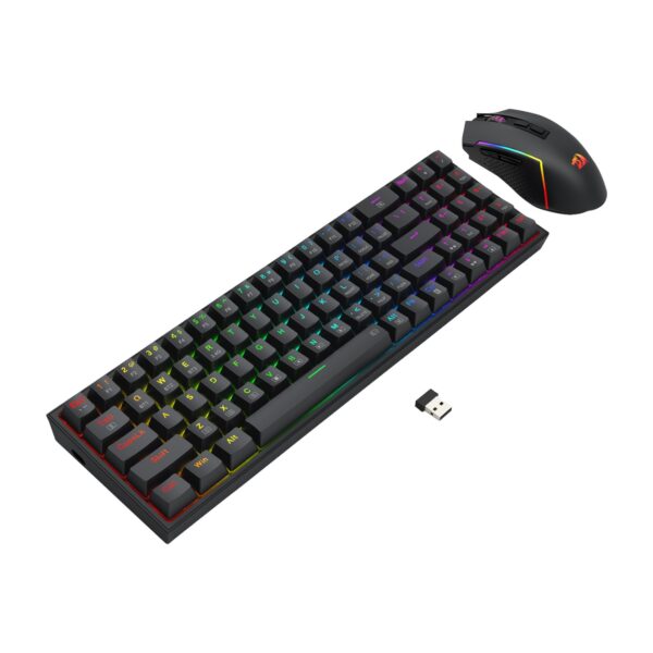 Redragon KIT Combo Teclado y Mouse S136 Wireless 3 Modos de Conexión BT/Wireless/Cable - Imagen 9