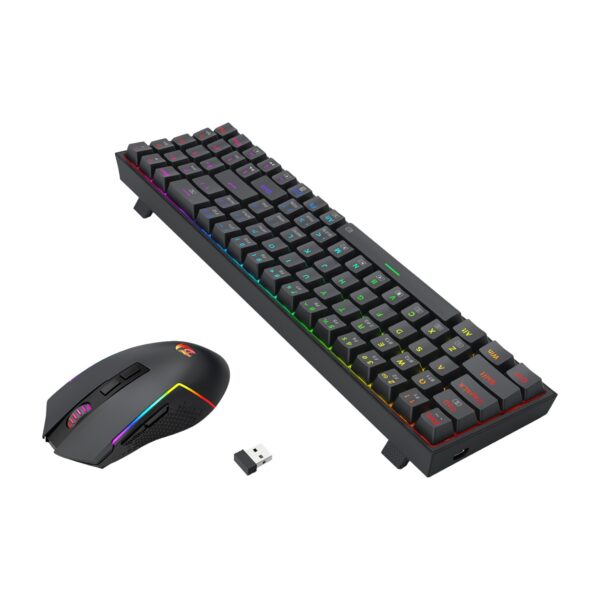 Redragon KIT Combo Teclado y Mouse S136 Wireless 3 Modos de Conexión BT/Wireless/Cable - Imagen 8