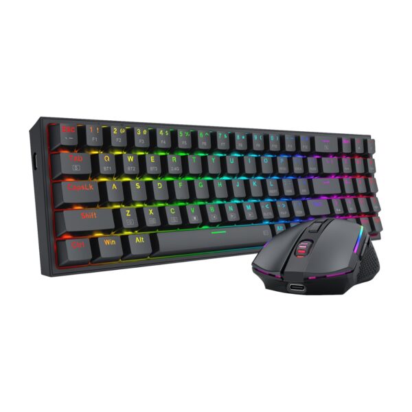 Redragon KIT Combo Teclado y Mouse S136 Wireless 3 Modos de Conexión BT/Wireless/Cable - Imagen 7