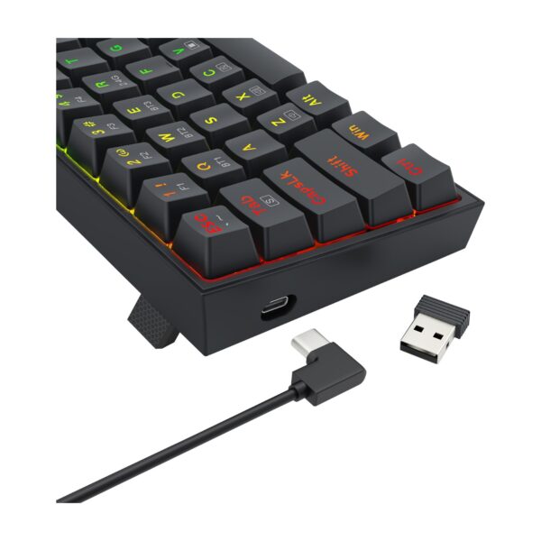 Redragon KIT Combo Teclado y Mouse S136 Wireless 3 Modos de Conexión BT/Wireless/Cable - Imagen 5