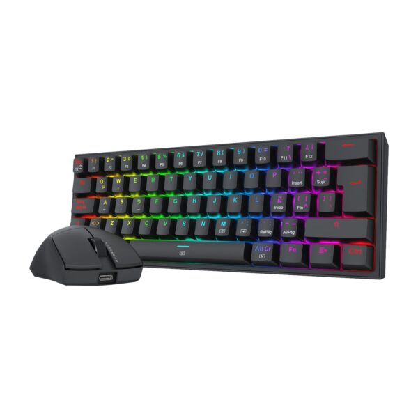 Redragon KIT Combo Gaming Essential Teclado y Mouse con cable USB K617RGB y M724 Negro S143 - Imagen 9