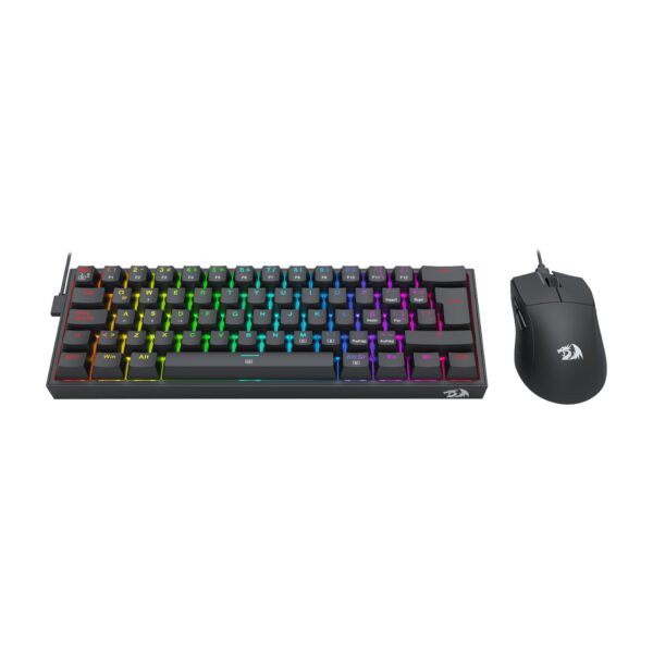 Redragon KIT Combo Gaming Essential Teclado y Mouse con cable USB K617RGB y M724 Negro S143 - Imagen 8