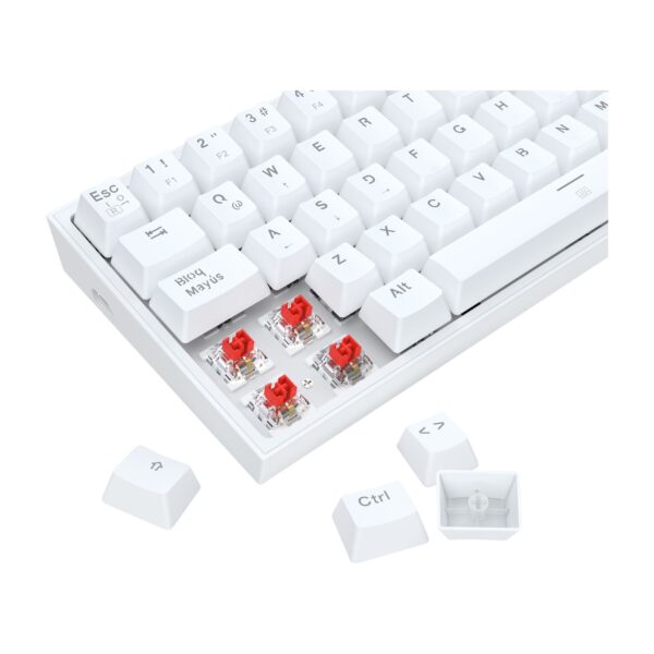 Redragon KIT Combo Gaming Essential Teclado y Mouse con cable USB K617RGB y M724 Blanco S143W - Imagen 4