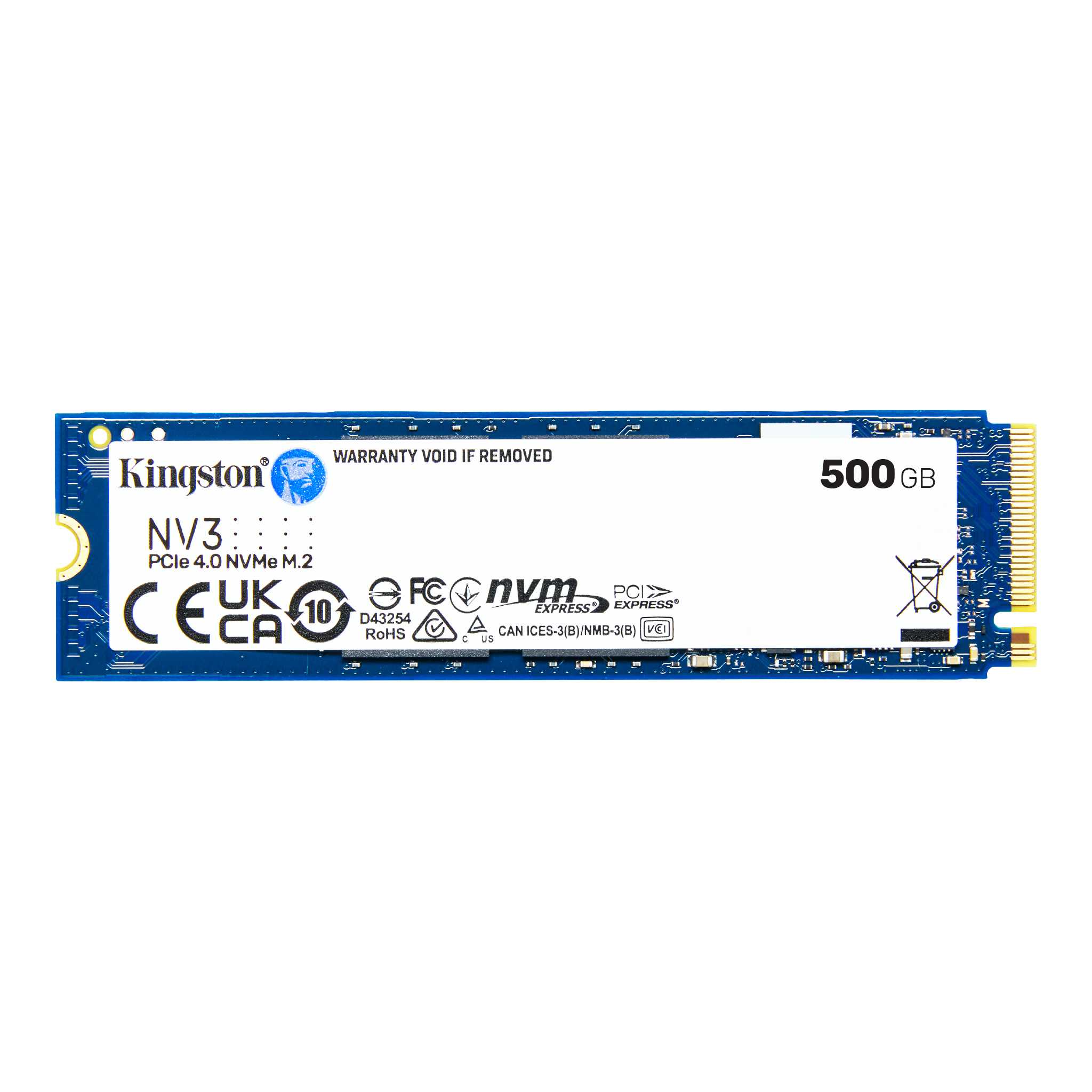Kingston Unidad de Estado Sólido SSD 500GB NV3 PCIe 4.0 NVMe M.2 5000 MB/s