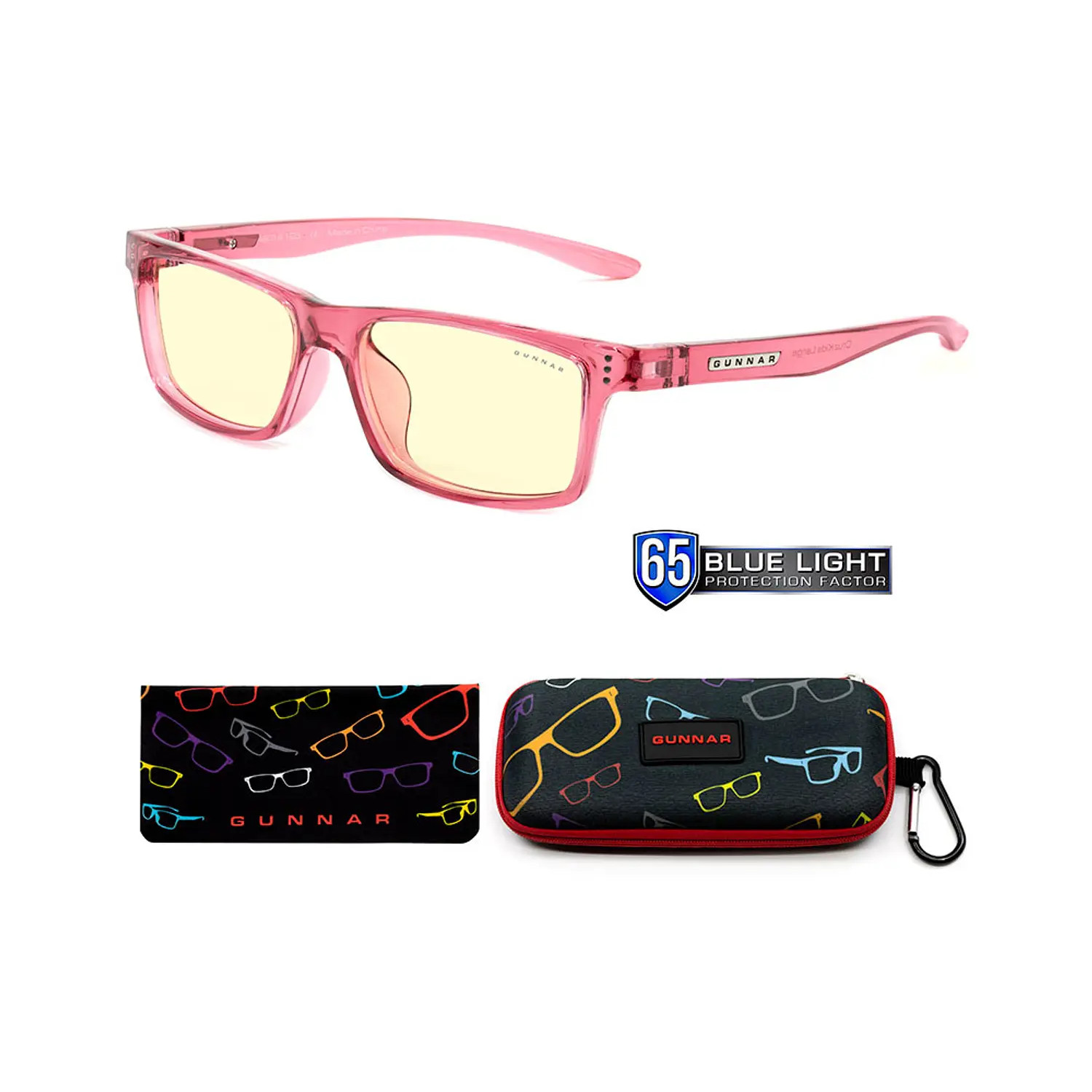 Gunnar Lentes Gamer Cruz KIDS Pink Amber Large Natural (8 a 12 años)