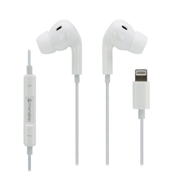 MONSTER Audífonos Manos Libres con cable Lightning Blanco L21WT