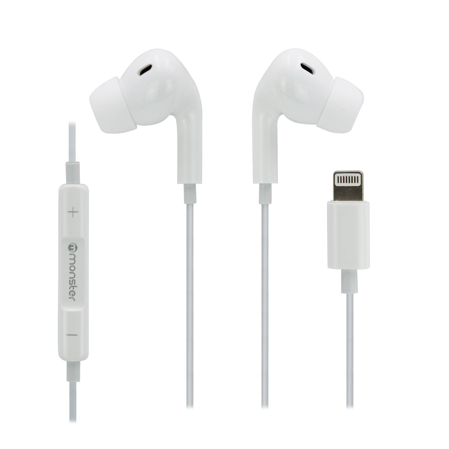 MONSTER Audífonos Manos Libres con cable Lightning Blanco L21WT