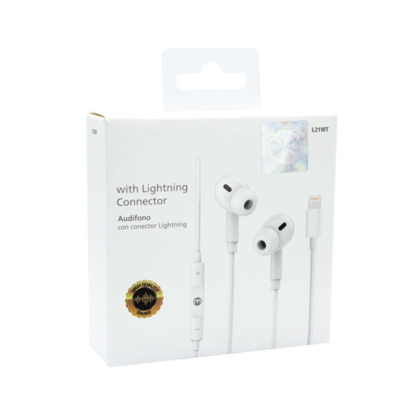 MONSTER Audífonos Manos Libres con cable Lightning Blanco L21WT - Imagen 2